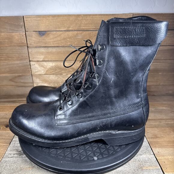 Addison Shoe Co. Steel Toe Men’s Size 9D Military Combat Black Boots USA Made - Picture 3 of 10